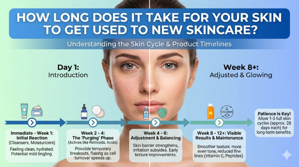 how long does it take for your skin to get used to new skincare